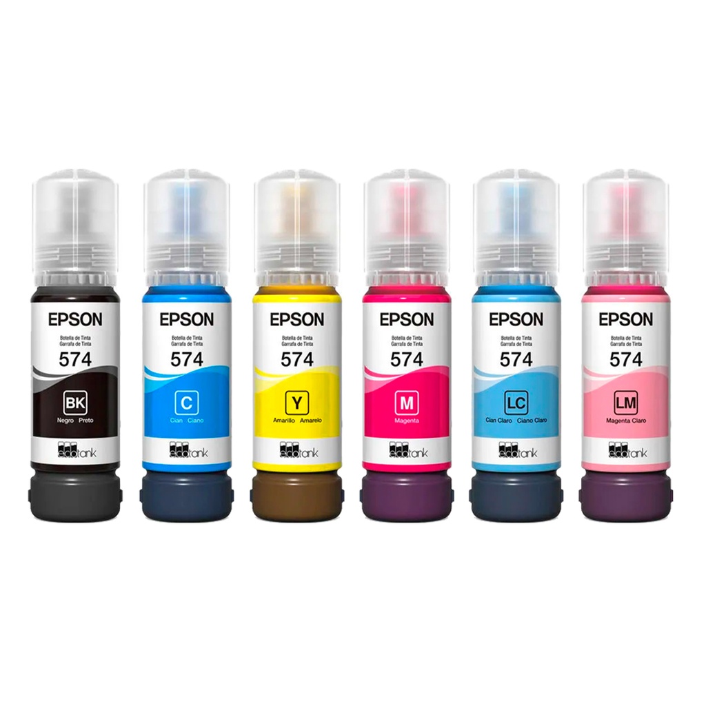 Combo Tintas Epson 574 6 Colores 