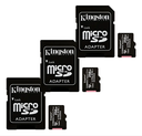 KIT Micro SD Kingston 256GB Canvas SDCS2/256GB x 3u PACK