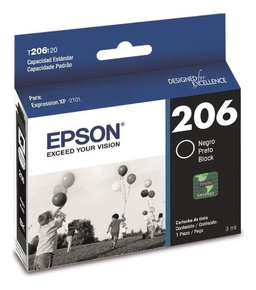 Cartucho Epson 206 Negro Original XP-2101 (7887)