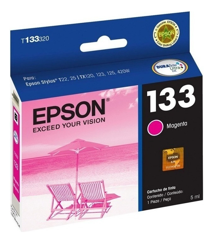 Cartucho Epson 133 Magenta Original T133320