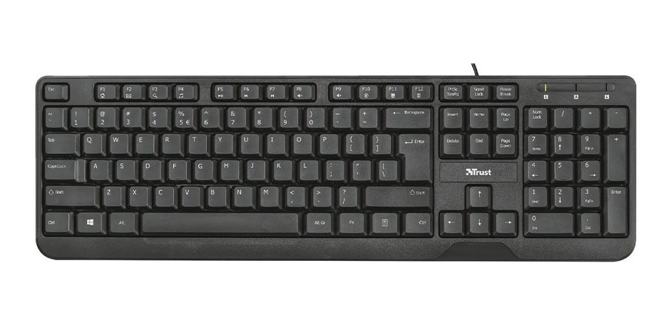 Teclado Multimedia Trust Ziva Usb Resistente A Derrames