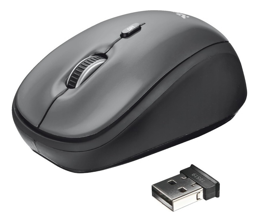 Mouse Trust Yvi Negro Inalámbrico