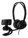 KIT HOME OFFICE TRUST DOBA 2EN1 WEBCAM HD + AURICULAR USB