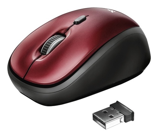 [8713439195224] Mouse Trust Yvi Rojo Inalámbrico