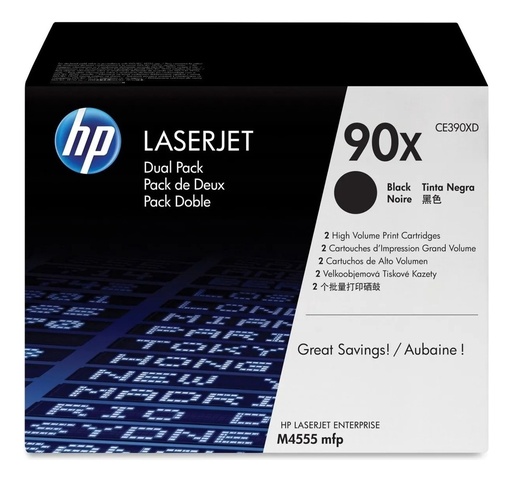 [886112379650] Toner Hp Ce390xd 90x Dual Pack Original Ce390x Hp M4555 CE390XD