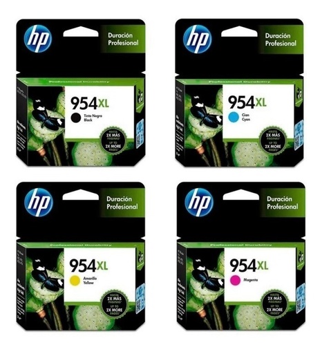 [CMHP954XL] Combo Cartucho Hp 954xl Negro + 3 954xl Colores