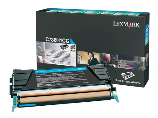 [734646148795] Toner Lexmark  C736 X736 X738 Cian C736h1CG Original