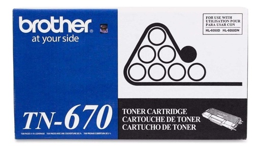 [012502609582] Toner Brother TN-670 Negro Original HL-6050D - HL-6050DN - HL-6050DW