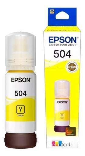 [010343938779] Tinta Epson 504 Amarillo T504 Original