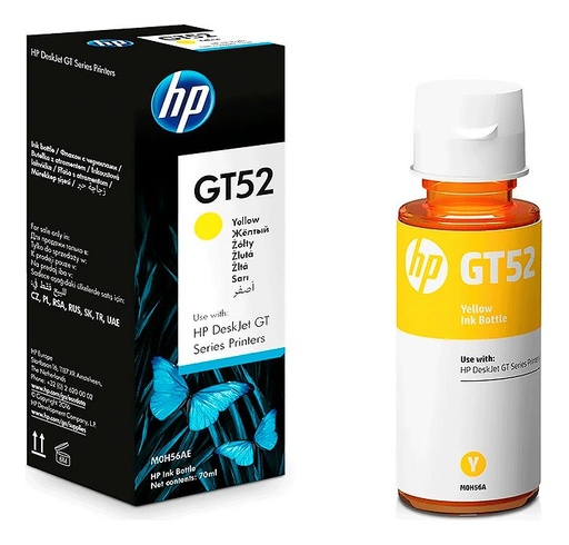 [190780132562] Tinta Hp Gt52 Amarillo Gt5820