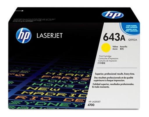 [829160493893] Toner Hp 643a Amarillo Q5952A Original