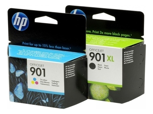 [COMBO901XL+901] Combo HP 901XL Negro + 901 Color Original