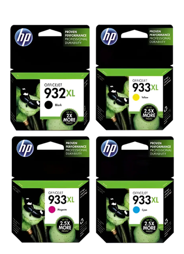 [COMBOHP932xl933xl] Combo Cartuchos Hp 932xl Negro + 3 Colores 933xl