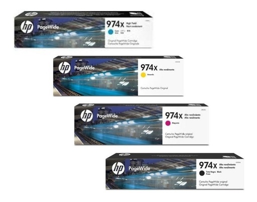 [COMBOHP974X] Combo Hp 974x Negro + Colores Original