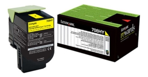 [734646436861] Toner Lexmark 708HY Amarillo 70C8HY0 Original