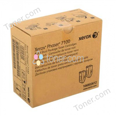 [095205965391] Toner Xerox 106R02612 Dual Pack Negro Phaser 7100 Original