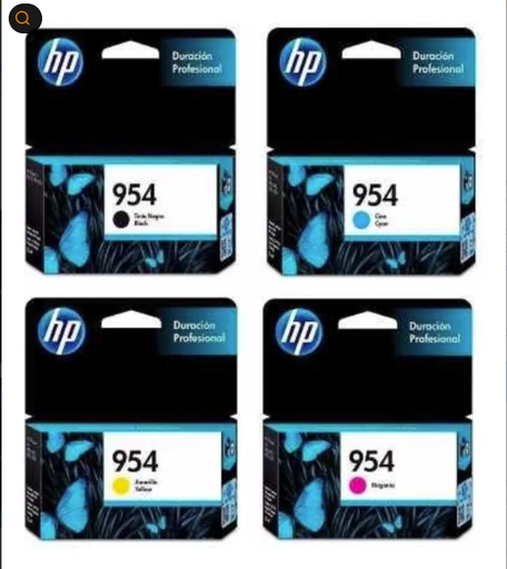 [combohp954] Combo Hp 954 Negro + 3 Colores Original 8210 8710