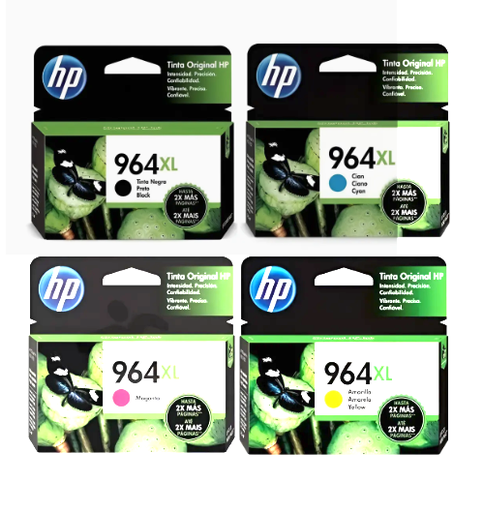 [964xlcombo] Combo Cartuchos Hp 964xl Negro + Colores Officejet 9020 9010