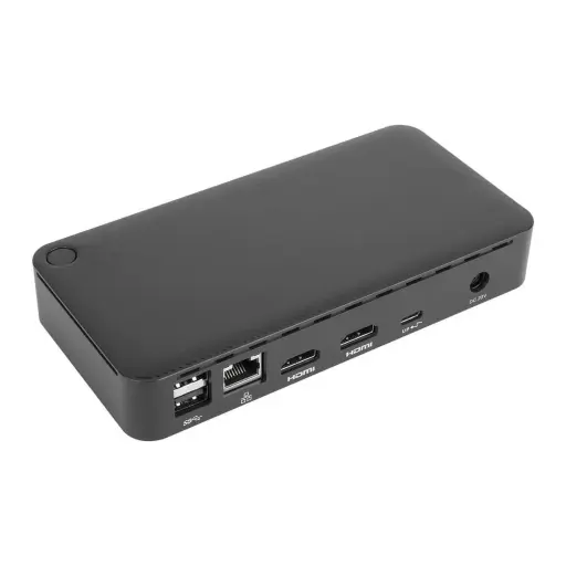 [092636346782] Docking Universal 2 Puertos USB-C 3 Puertos USB-A DV4K De 65W 2 HDMI RJ-45 JACK 3.5mm  