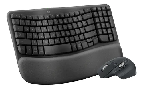 [COMBOWAVEKEYS-MASTER3S] Combo Logitech Teclado Wave Keys + Mouse MX Master 3S Negro