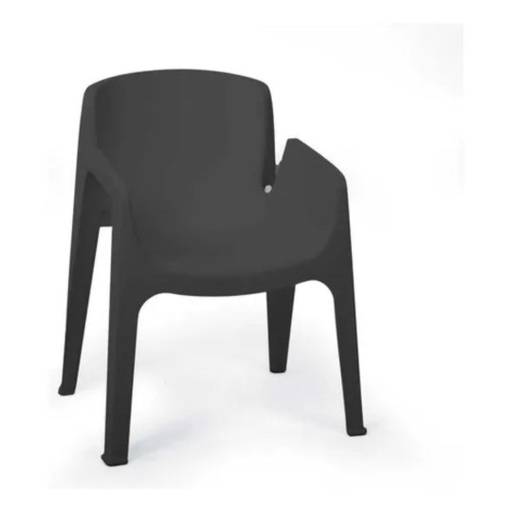 [7798455580170] SILLA ESTILO LIBRE APILABLE PLÁSTICO MODELO, COLOR NEGRO