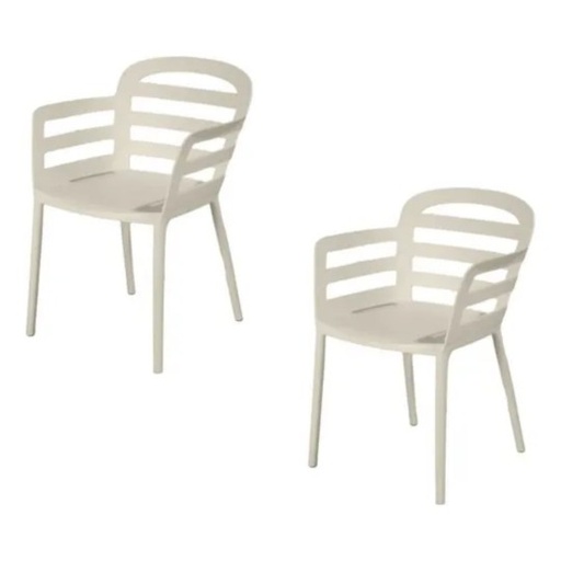 [7798455580149] SILLA ESTILO LIBRE APILABLE PLÁSTICO MODELO, COLOR BEIGE