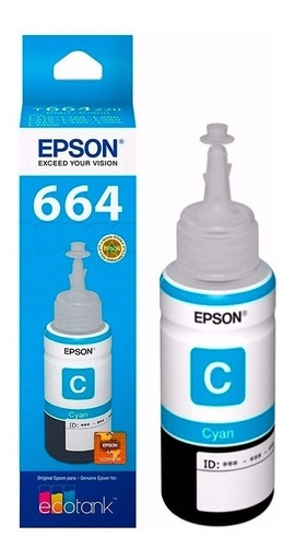 [010343885301] Tinta Epson 664 Cian Original T664220