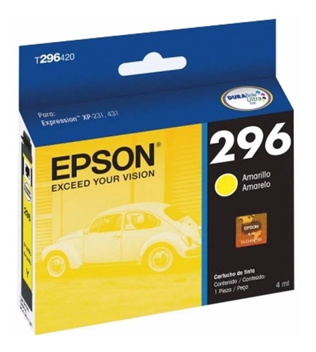 [010343922020] Epson 296 Amarillo T296 Original