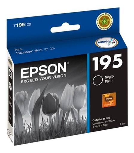 [010343902275] Cartucho Epson 195 Negro T195 Original